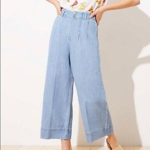 Loft wide leg crop jeans light